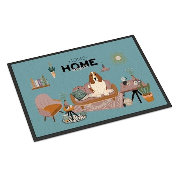 Carolines Treasures Carolines Treasures CK7866MAT 18 x 27 in. Basset Hound Sweet Home Indoor or Outdoor Mat CK7866MAT - main